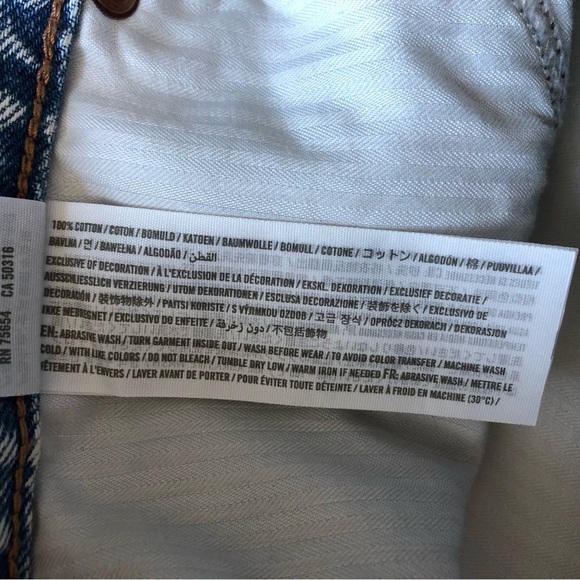 Abercrombie & Fitch Light Wash Blue Denim Mini Skirt - Picture 8 of 10